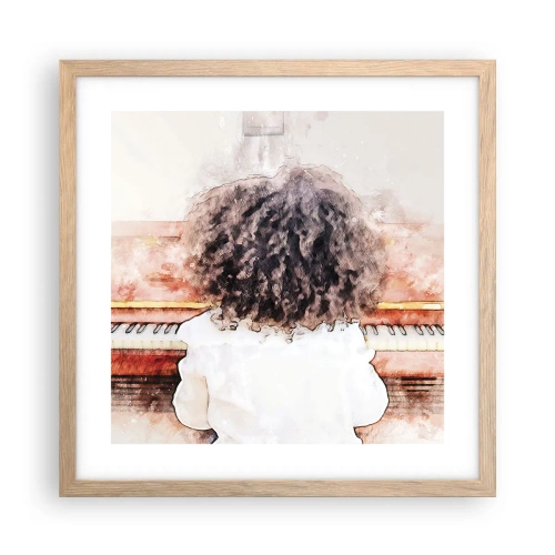 Affisch i ram av ljusek - I en ny värld - 40x40 cm