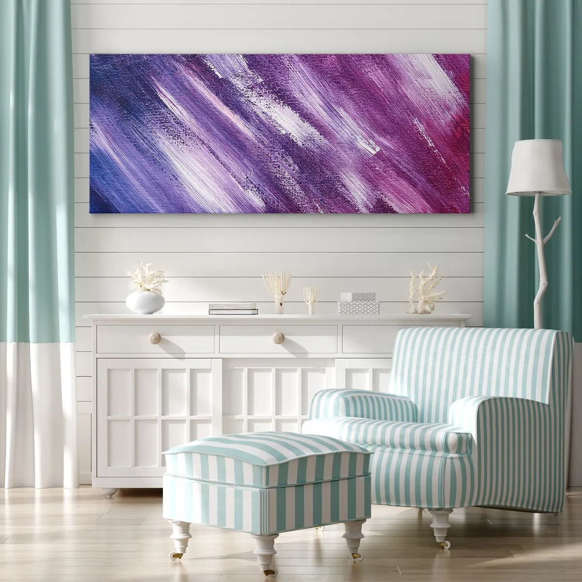 Canvastavla - Bild på duk - När solig vind blåser - 120x50 cm