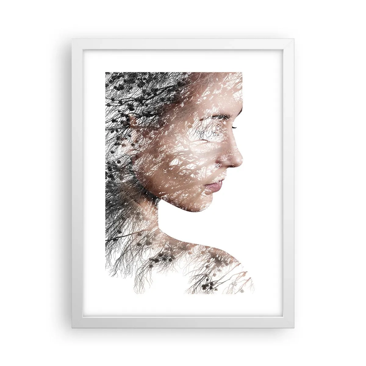 Affisch i vit ram - Skogens ande - 30x40 cm
