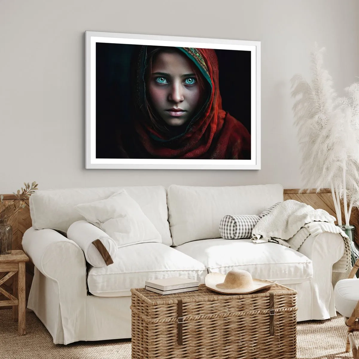 Affisch i vit ram - Östlig prinsessa - 70x50 cm