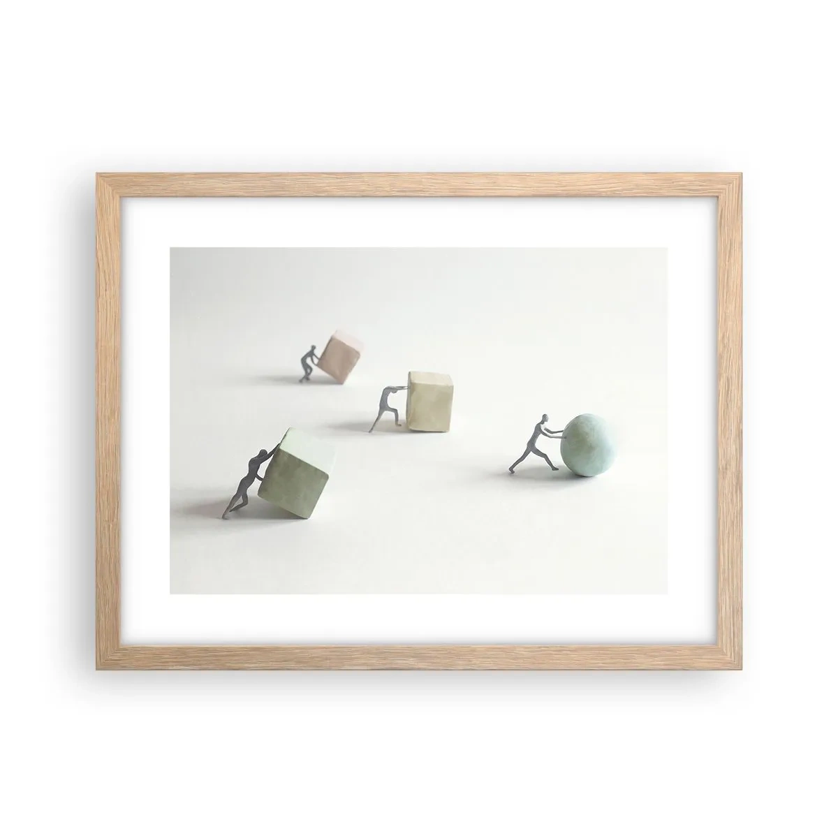 Affisch i ram av ljusek - Livet leker - 40x30 cm