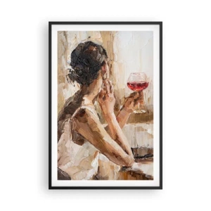 Affisch i svart ram - Smaken av ett gott ögonblick - 61x91 cm