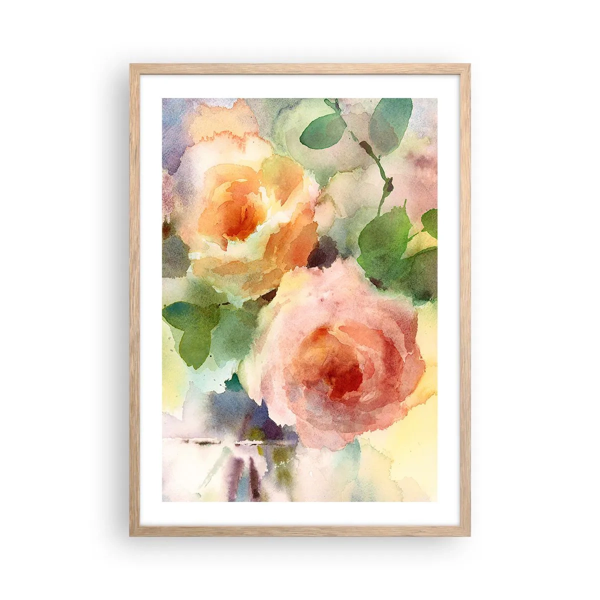 Affisch i ram av ljusek - Delikat som en akvarell - 50x70 cm