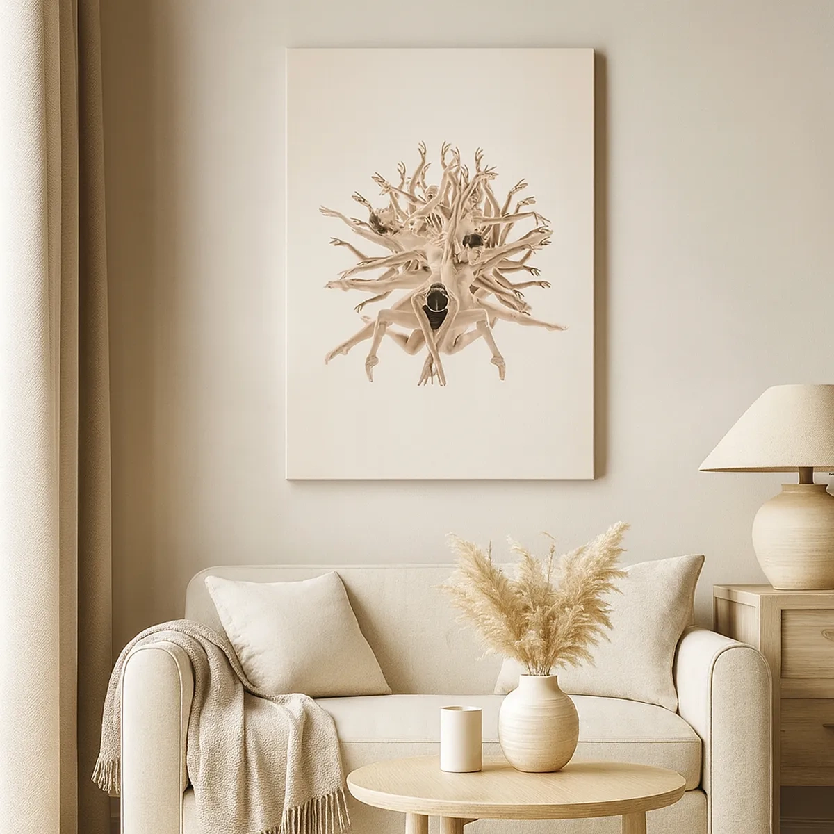 Canvastavla - Bild på duk - Blommar i dansen - 50x70 cm