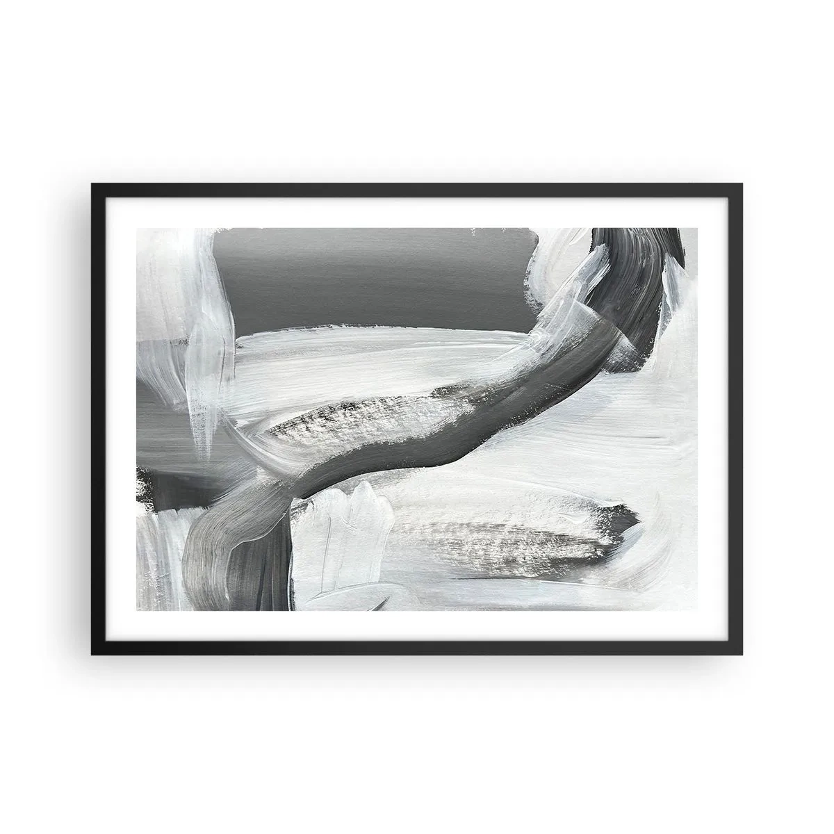 Affisch i svart ram - Med bestämd rörelse - 70x50 cm