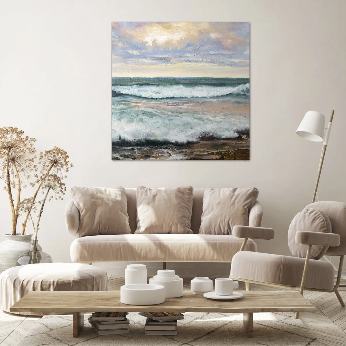 Canvastavla - Bild på duk - Här kan du släta ut din själ - 60x60 cm