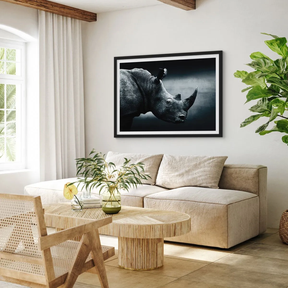 Affisch i svart ram - Höger profil - 70x50 cm