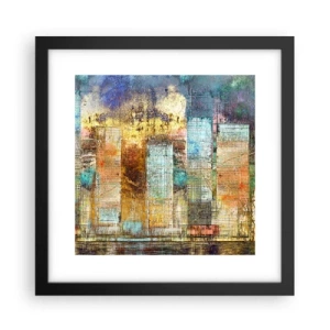 Affisch i svart ram - Solig metropol - 30x30 cm