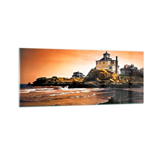 Glastavla - Bild på glas - Västkustens elegans - 100x40 cm