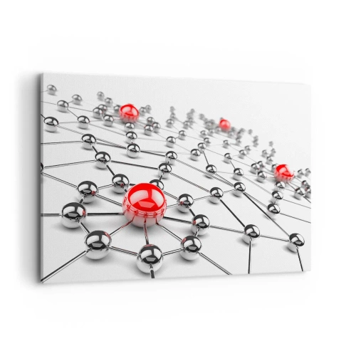 Canvastavla - Bild på duk - Silvernät - 100x70 cm