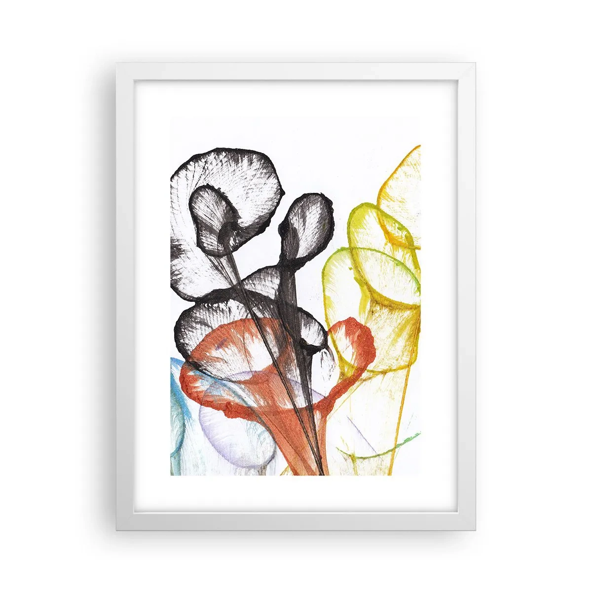 Affisch i vit ram - Blommor med själ - 30x40 cm