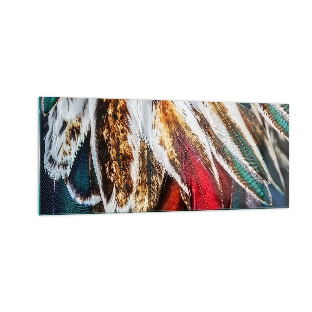 Glastavla - Bild på glas - flyghemligheter - 100x40 cm
