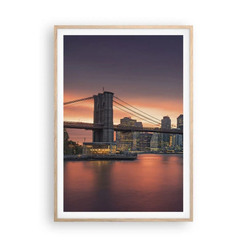 Affisch i ram av ljusek - Doppad i lila tystnad - 70x100 cm