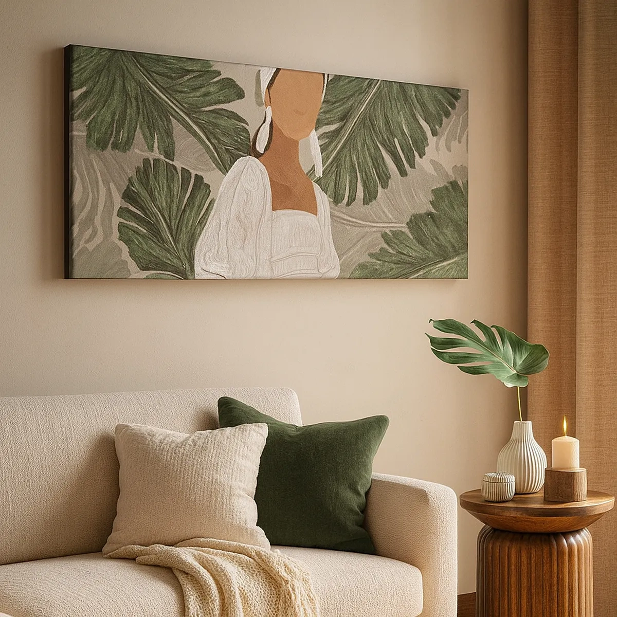 Canvastavla - Bild på duk - Exotiskt porträtt - 30x30 cm