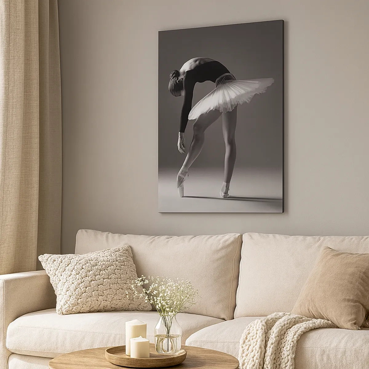 Canvastavla - Bild på duk - Bella ballerina - 50x70 cm