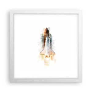 Affisch i vit ram - Upptäckare efter start - 30x30 cm