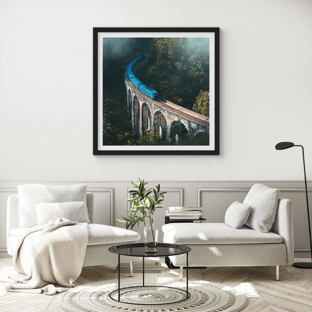 Affisch i svart ram - Attraktion till naturen - 60x60 cm