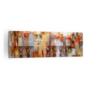 Canvastavla - Bild på duk - Vackert under bron - 160x50 cm