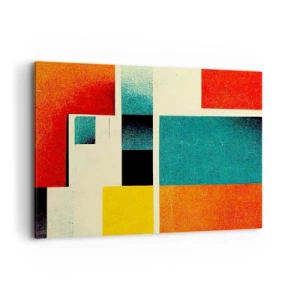 Canvastavla - Bild på duk - Geometrisk abstraktion - bra energi - 120x80 cm