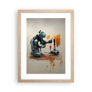 Affisch i ram av ljusek - Kommer i morgon... - 30x40 cm