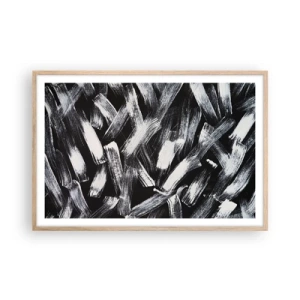 Affisch i ram av ljusek - Abstraktion i industriell anda - 91x61 cm