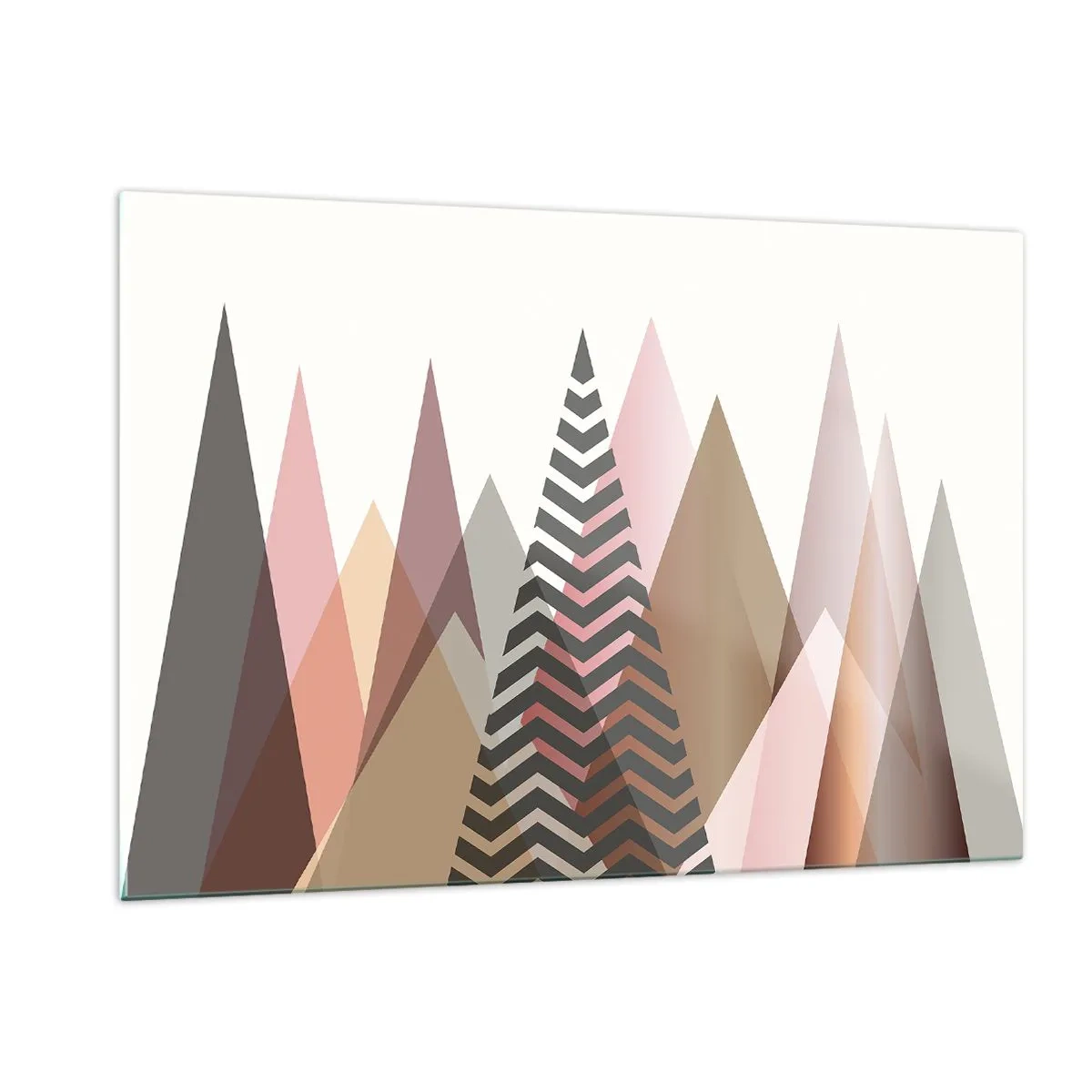 Glastavla - Bild på glas - Utsikt över pyramider - 120x80 cm