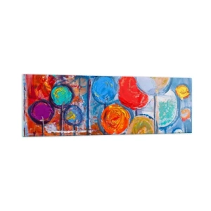 Glastavla - Bild på glas - Slickepinnar - 160x50 cm