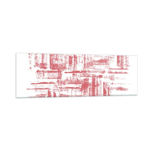 Glastavla - Bild på glas - Röd stad - 160x50 cm