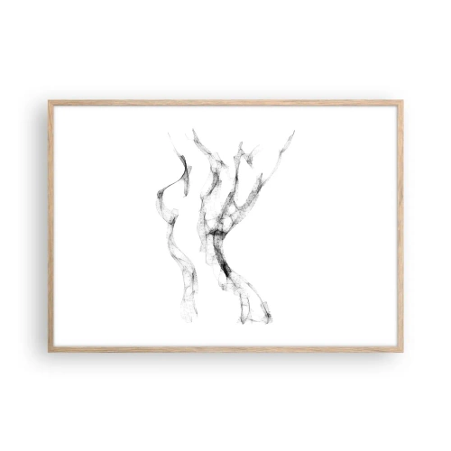 Affisch i ram av ljusek - Vacker och stark - 100x70 cm