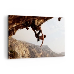 Canvastavla - Bild på duk - Världen i näven - 100x70 cm