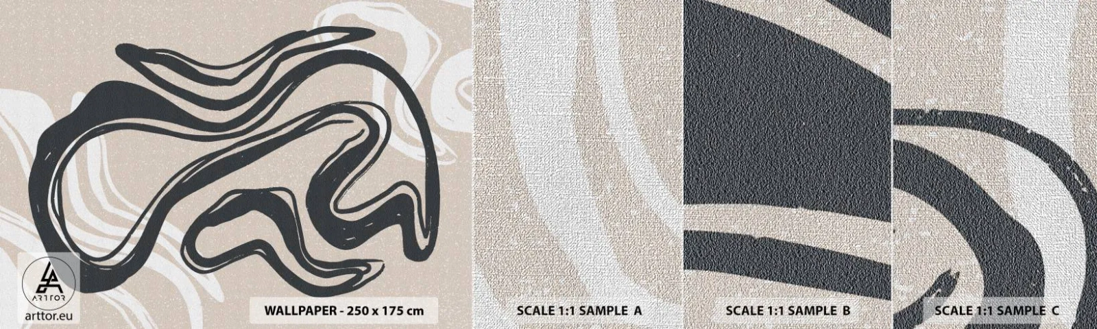 Provbit av fototapet Premium Canvas - Mångfaldigt uttryck - Minimalism, Boho, skandinavisk - 100x30 cm