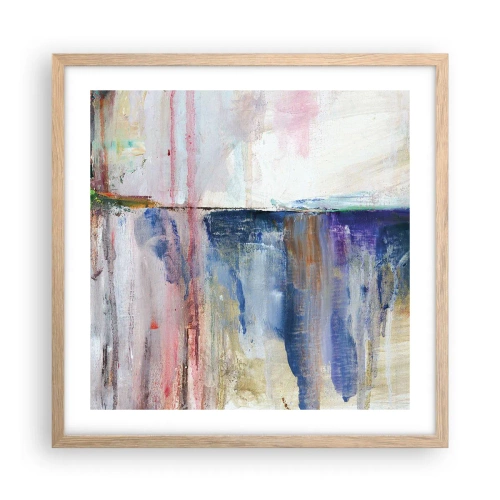 Affisch i ram av ljusek - Färgrika intryck och associationer - 50x50 cm