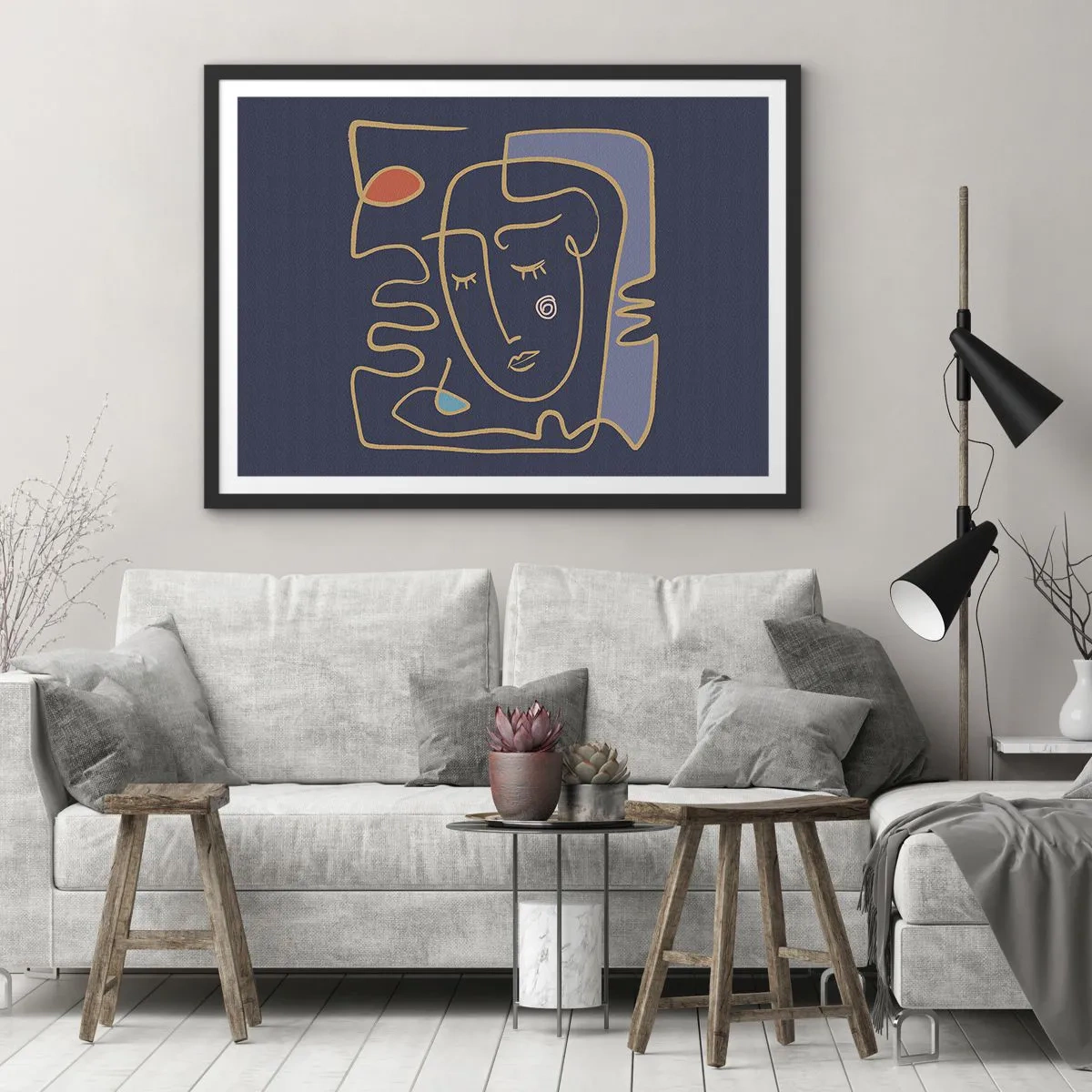 Affisch i svart ram - I drömmarnas värld - 100x70 cm