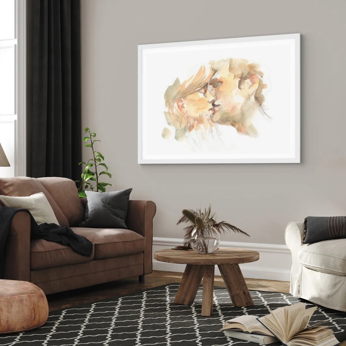 Affisch i vit ram - Upphittad hälft? - 91x61 cm