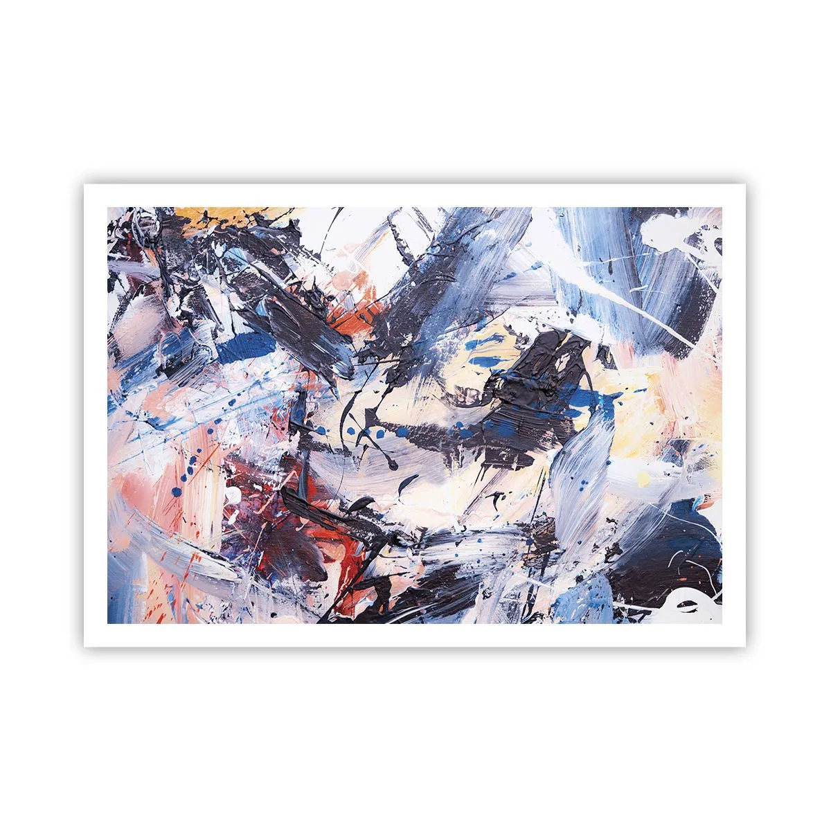 Affisch - Abstraktionen galna dans - 100x70 cm