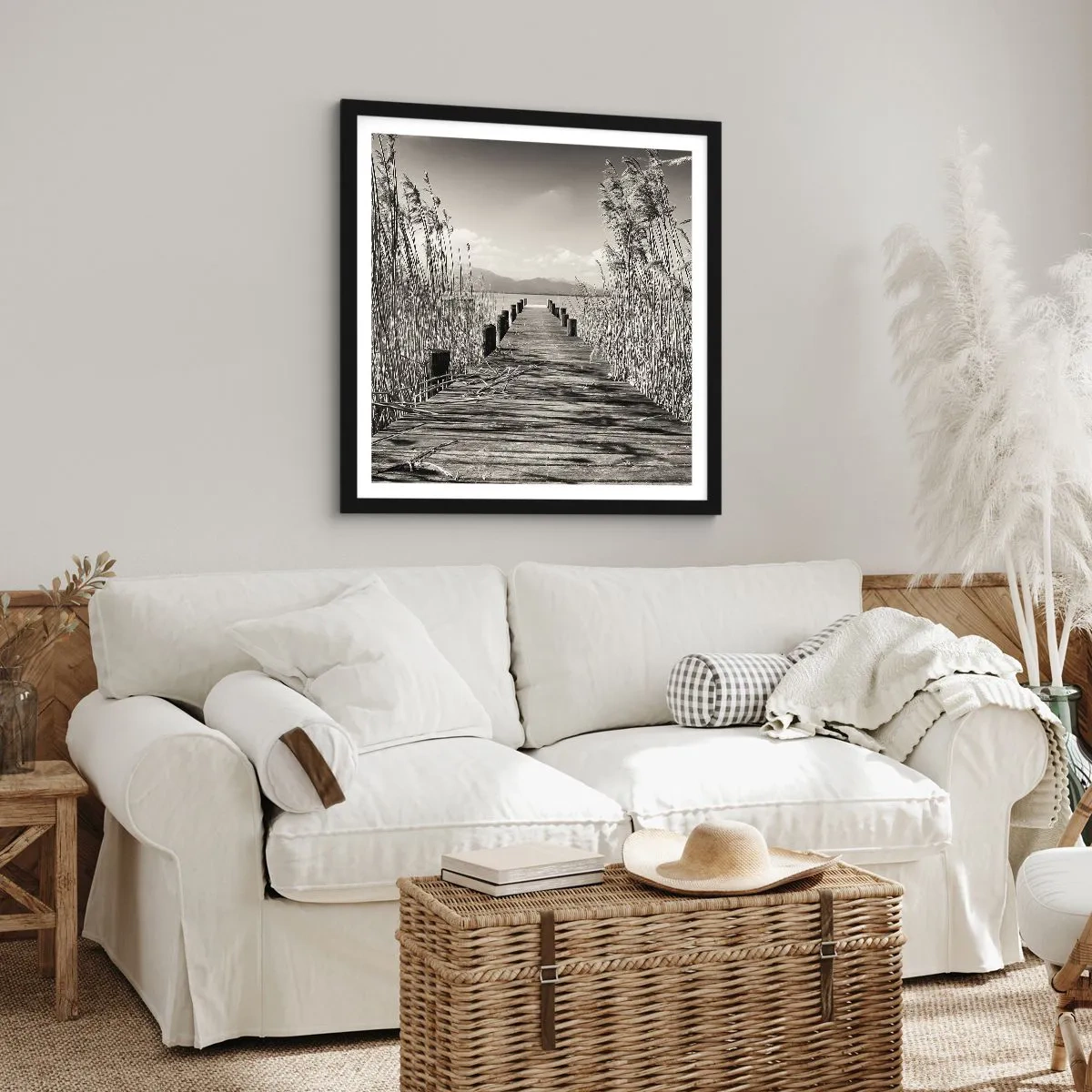 Affisch i svart ram - I gräsets fristad - 60x60 cm