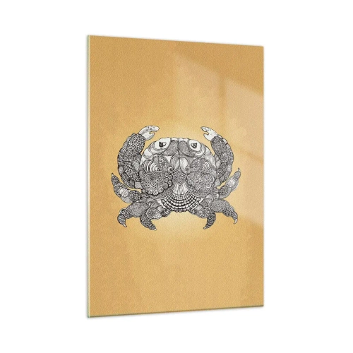 Glastavla - Bild på glas - Herr Krabba berättar - 50x70 cm