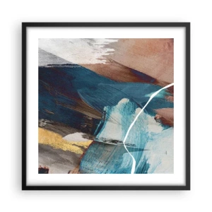Affisch i svart ram - Med styrka och energi - 50x50 cm