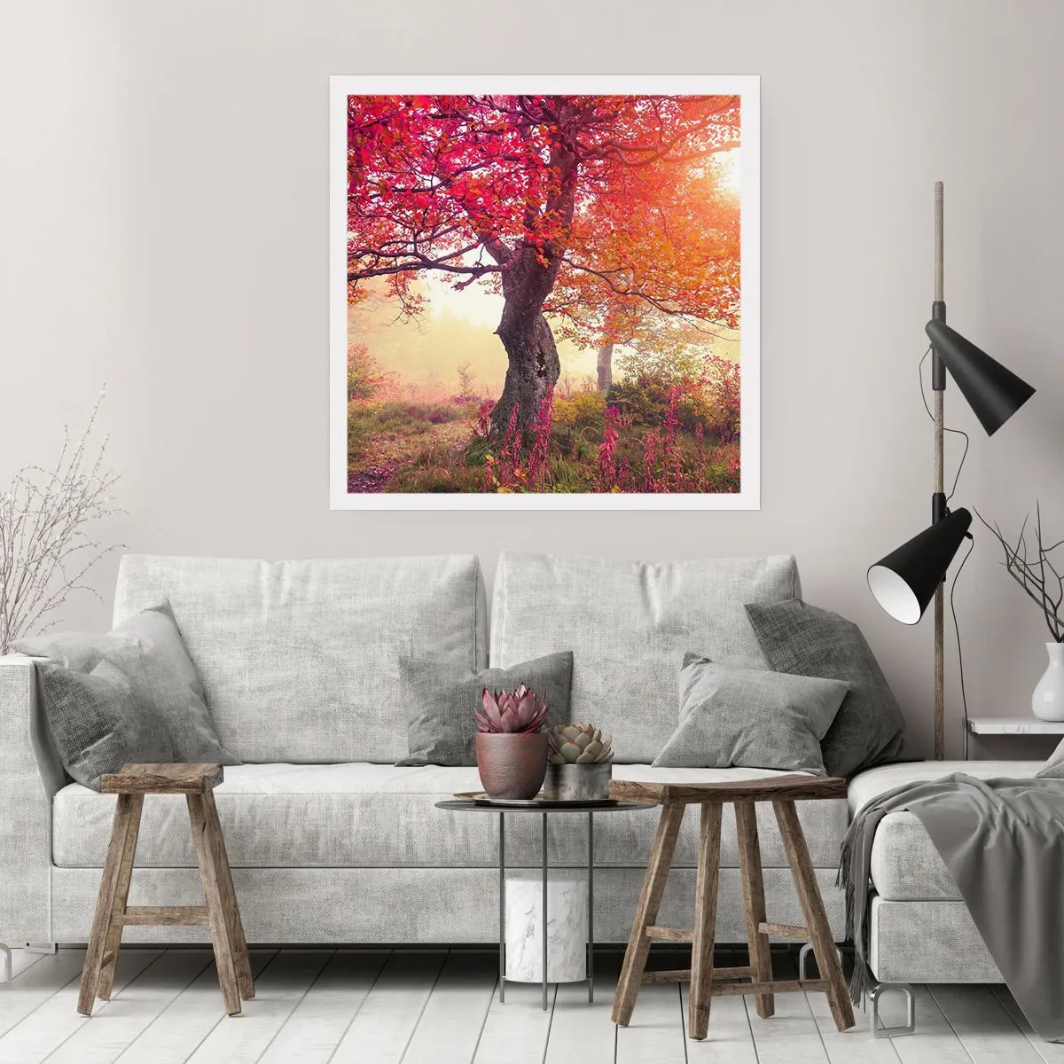 Affisch - Våldsam blommande - 60x60 cm