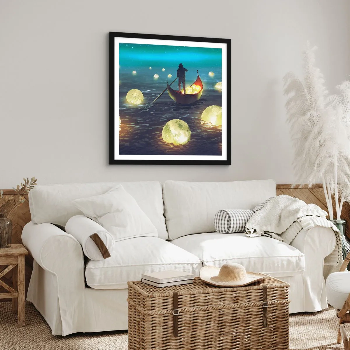 Affisch i svart ram - Saker som filosoferna inte drömt om - 30x30 cm