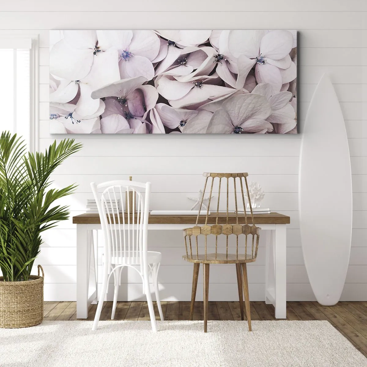 Canvastavla - Bild på duk - I en flod av blommor - 120x50 cm