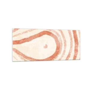 Glastavla - Bild på glas - Korallringar - komposition - 120x50 cm