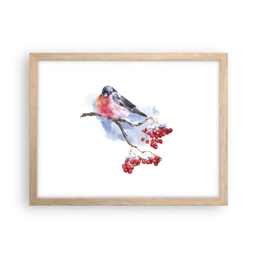 Affisch i ram av ljusek - Vinter i färger - 40x30 cm