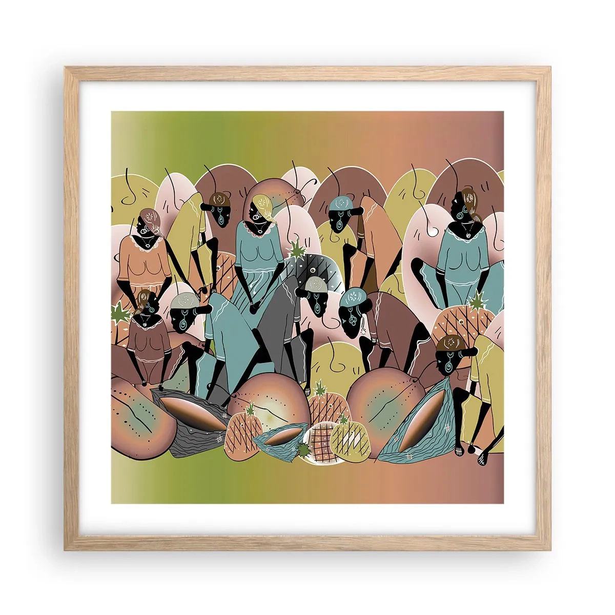 Affisch i ram av ljusek - Högtiden kommer - 50x50 cm