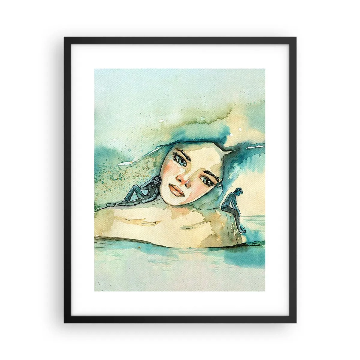 Affisch i svart ram - Am I blue? - 40x50 cm