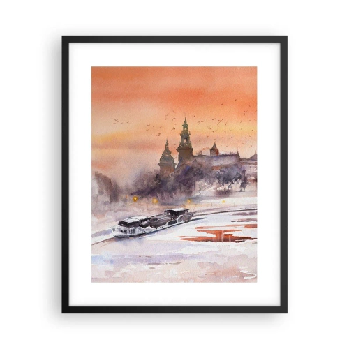 Affisch i svart ram - Kunglig solnedgång - 40x50 cm