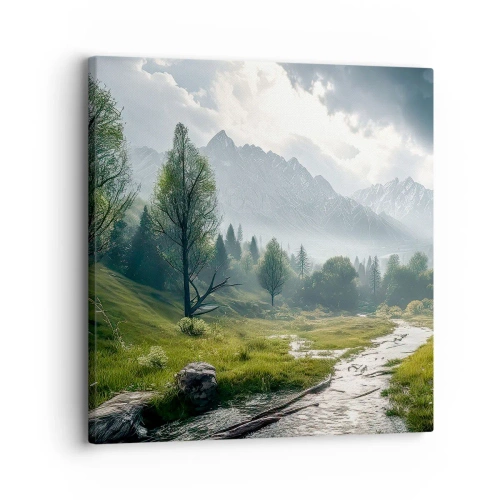 Canvastavla - Bild på duk - Fram och tillbaka - 30x30 cm