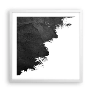 Affisch i vit ram - Element: jord - 50x50 cm