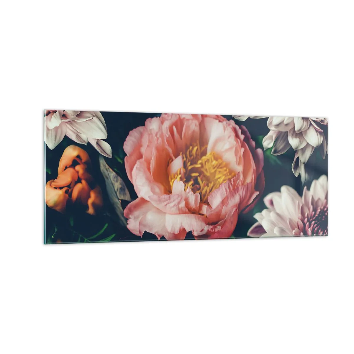 Glastavla - Bild på glas - Med barockprakt - 100x40 cm