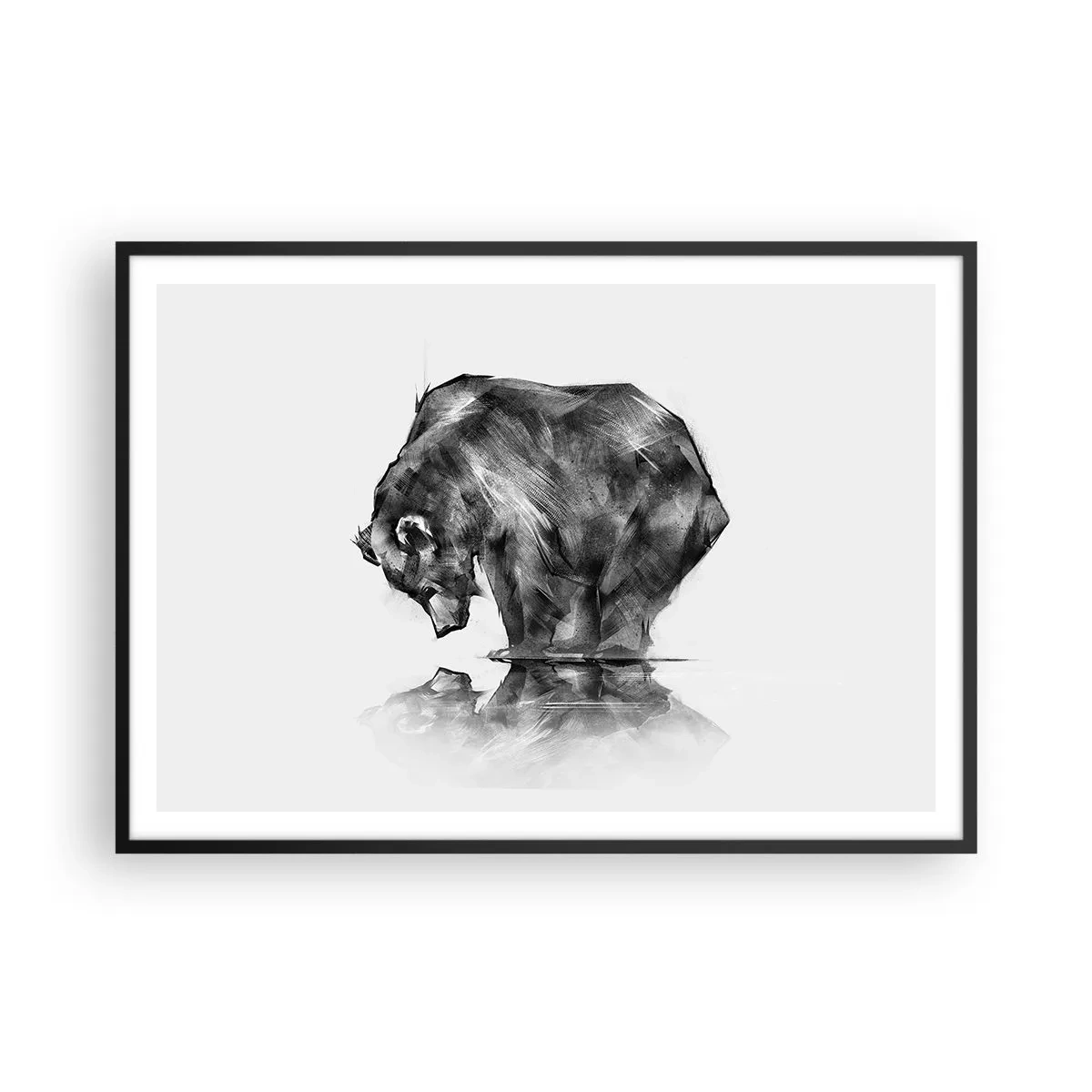 Affisch i svart ram - Roligt att se någon närstående - 100x70 cm